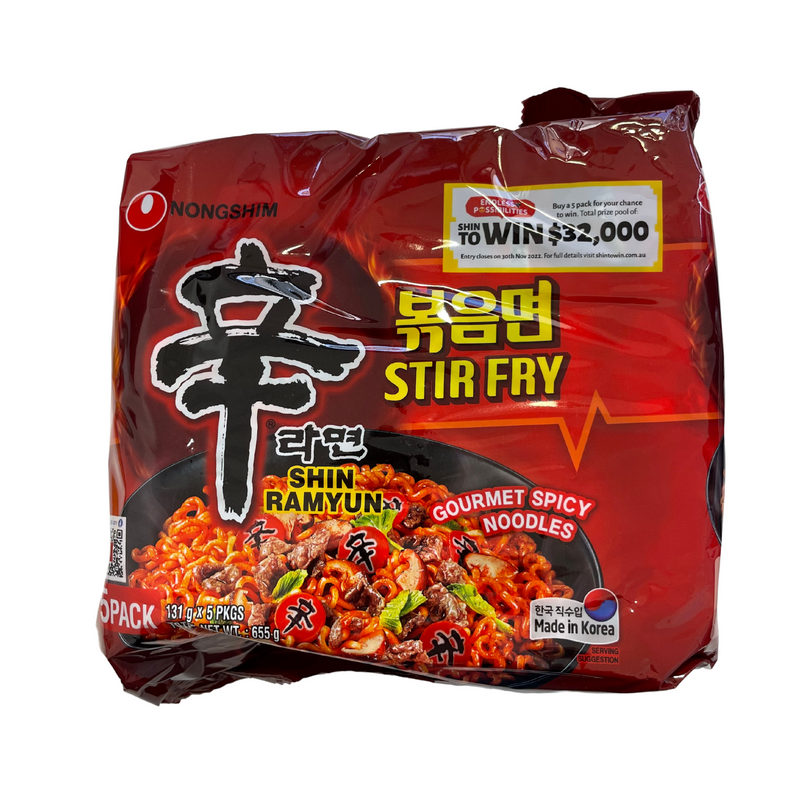 NongShim Shin Ramen Stiry Fry (5 Pack) 655g Front