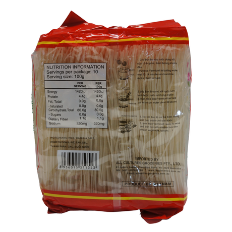 All Cultures Bun Bo Hue Vermicelli 1kg Back