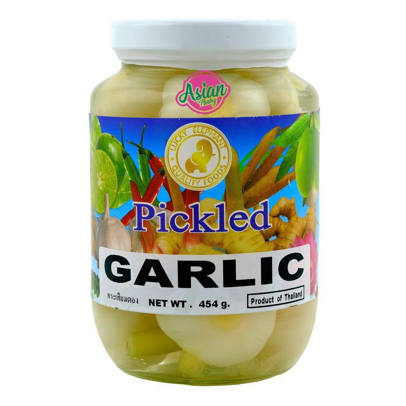 Lucky Elephant Pickled Garlic 454g Front