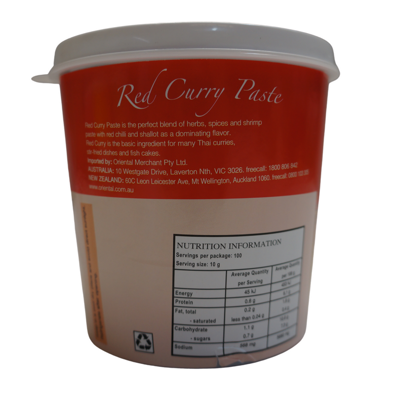 Mae Ploy Red Curry Paste 1kg Back