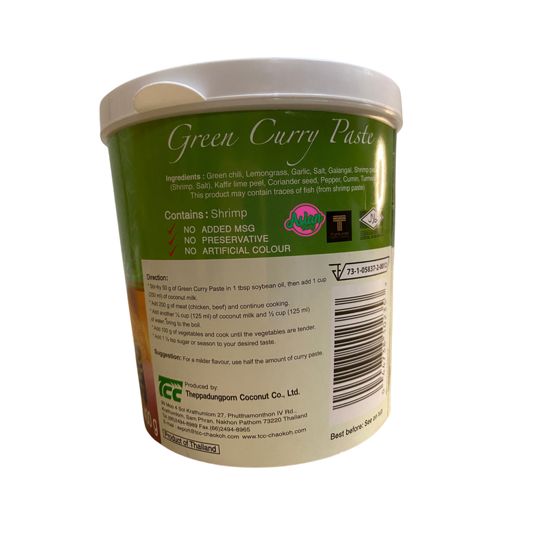 Mae Ploy Green Curry Paste 400g Back