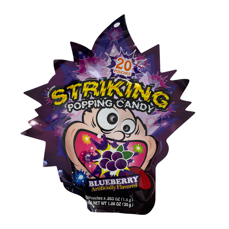 Striking Popping Candy Blueberry (20 pouches) 30g Front
