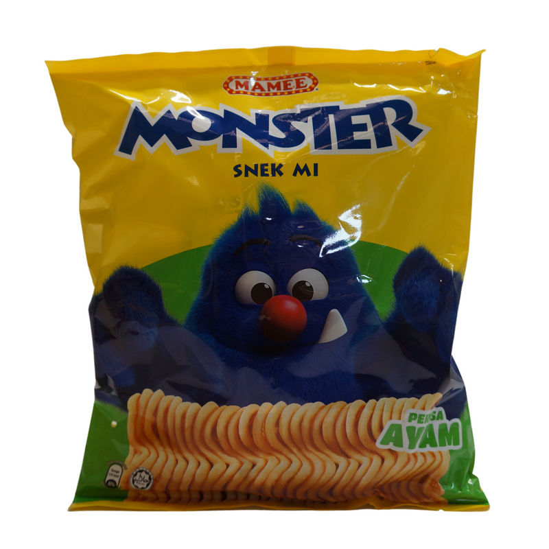 Mamee Monster Noodle Snack Chicken 8pk 200g Front