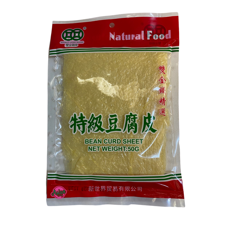 Double Coin Brand Bean Curd Sheets 50g Front