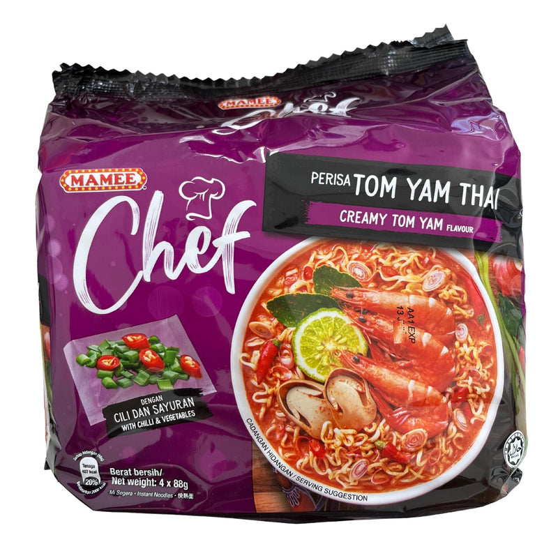 Mamee Chef Tom Yum 88g x 4 pack 380g Front