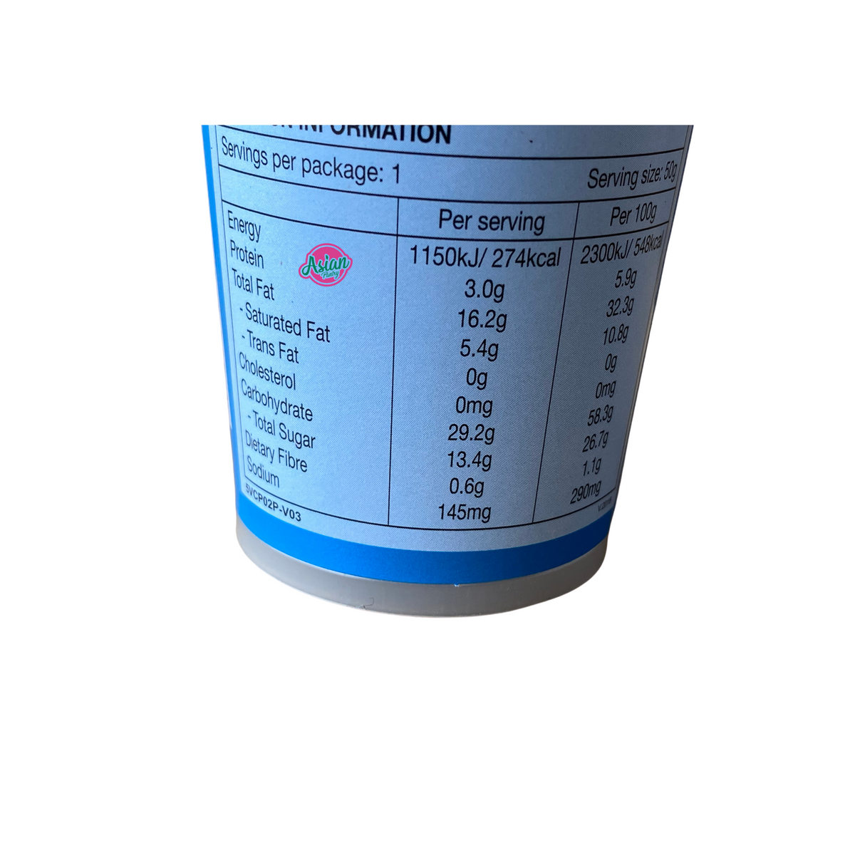 Meiji Yan Yan Vanilla Dip 50g Nutritional Information & Ingredients