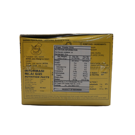 Intra Instant Ginger Drink 300g Back
