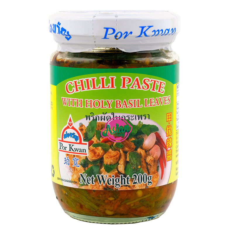 Porkwan Chilli Paste With Holy Basil 200g Front