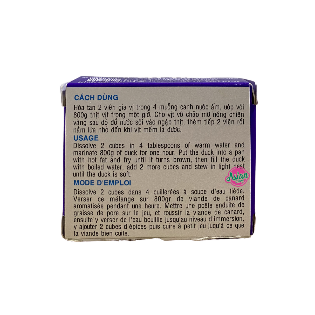 Bao Long Vit Tiem Seasoning 75g Back