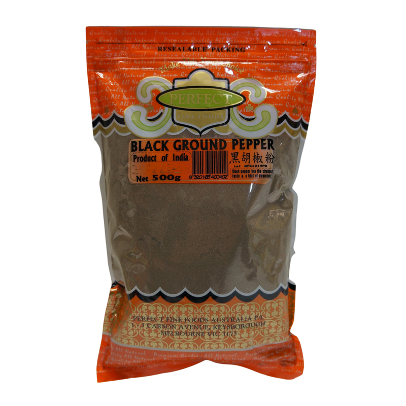 Perfect Fine Foods Black Ground Pepper 500g Front