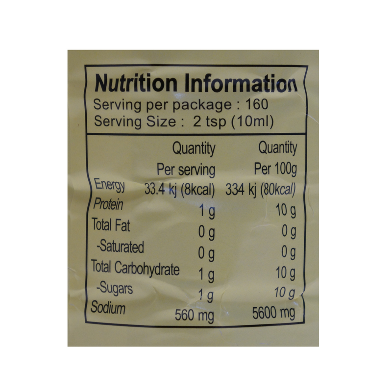 Kim Ve Wong Soy Sauce 1.6lt Nutritional Information & Ingredients