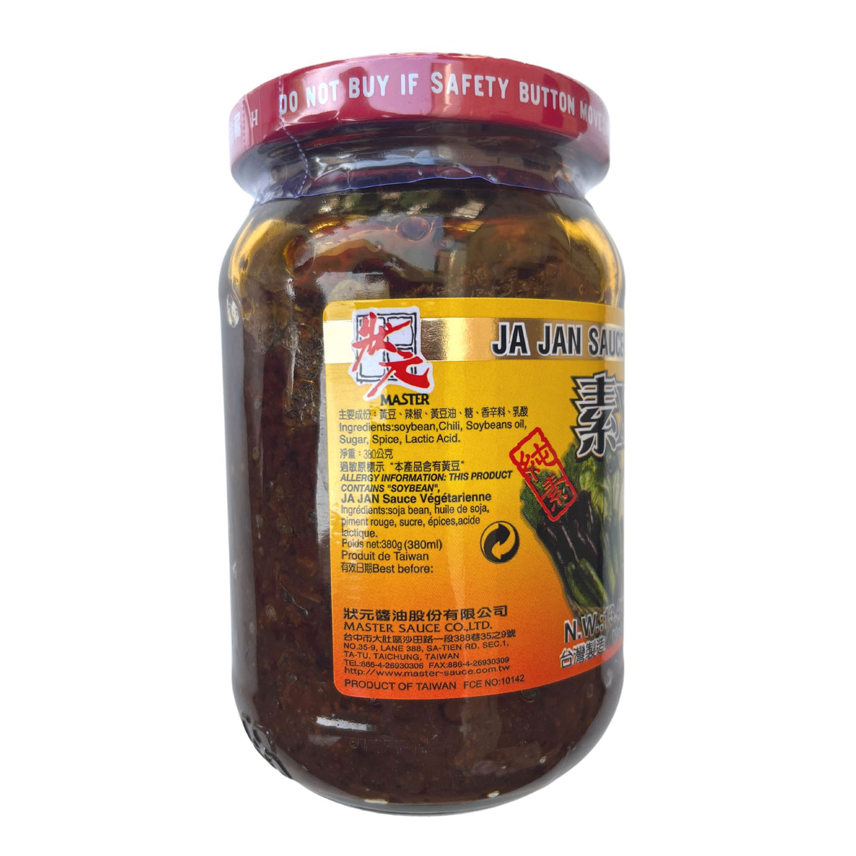 Master Ja Jan Vegetarian XO Sauce 380g Nutritional Information & Ingredients