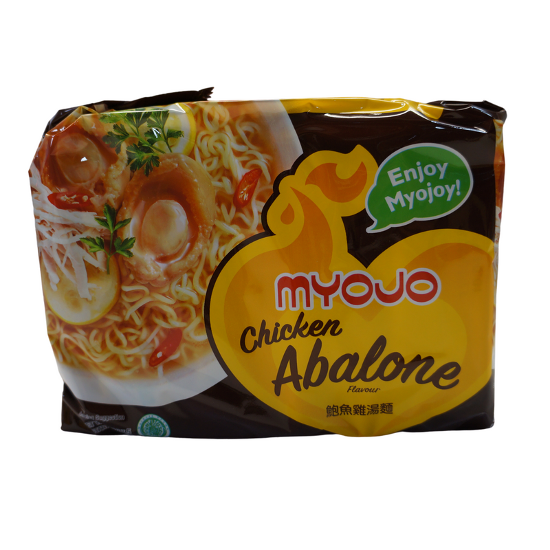 Myojo Chicken Abalone Noodles 5 pack 395g Front