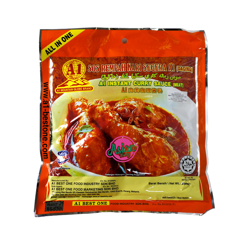 A1 Instant Meat Curry Sauce 230g Front