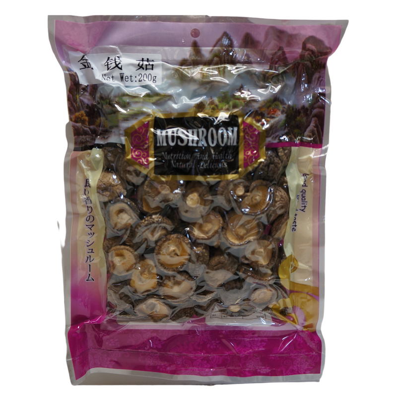 Sun Brand Chinese Dried COIN Mushrooms 200g Front