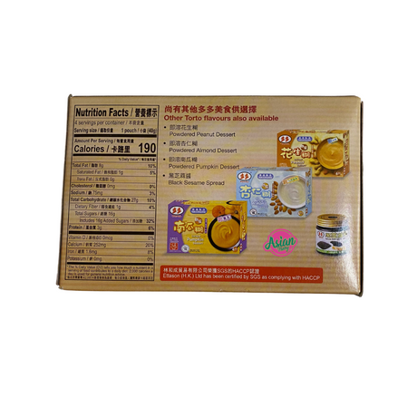 Torto Powdered Black Sesame Dessert 160g Back