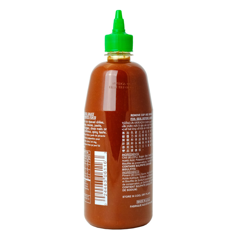 Huy Fong Sriracha Hot Chilli Sauce 793g Back