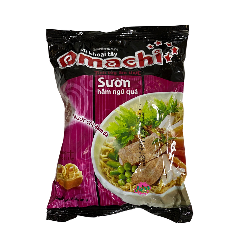 Chin-Su Omachi Noodles Pork Flavour 80g Front