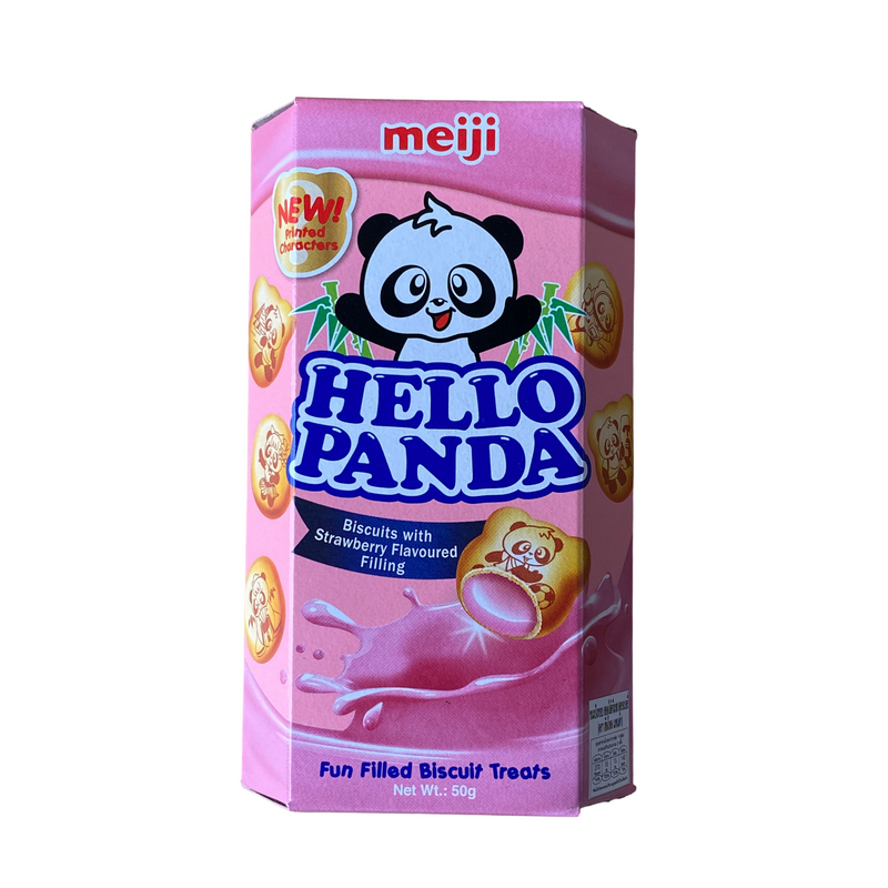 Meiji Hello Panda Strawberry Flavour 50g Front