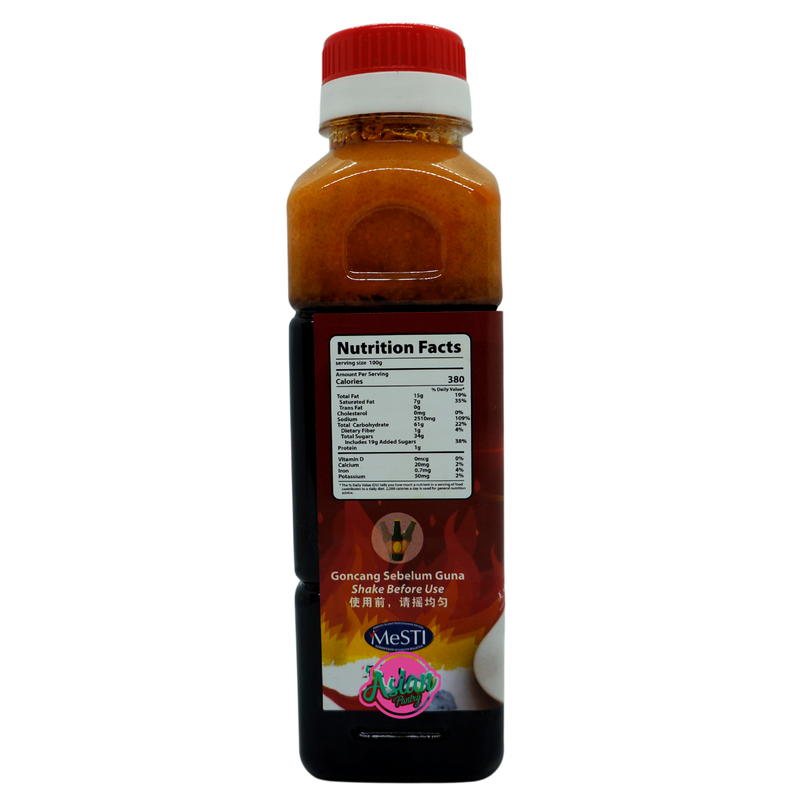 LJMX Hot & Spicy Mixing Sauce 250ml Back