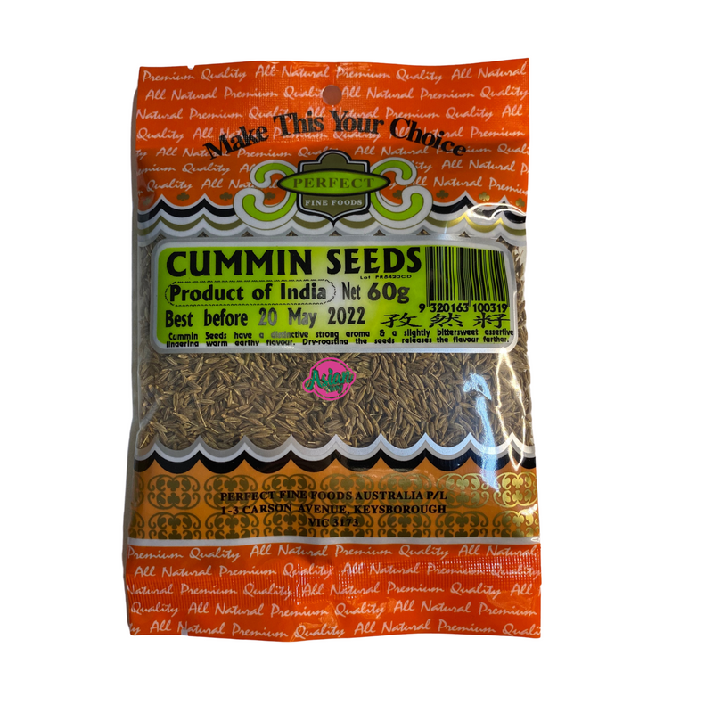Perfect Fine Foods Cummin Seeds 60g Front
