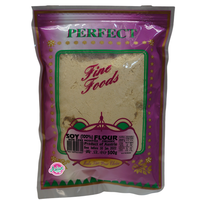 Perfect Fine Foods Organic Soy Flour 500g Front