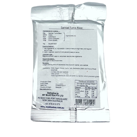 Spargo Mills Sambal Tumis Base 50g Back