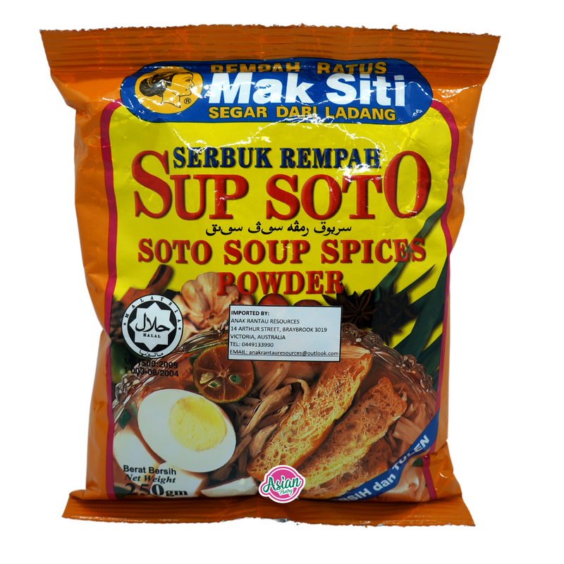 Mak Siti Soto Soup Spices Powder 250g Front