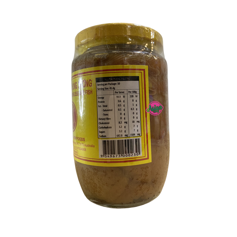 A1 Preserved Salted Boneless Mud Fish 454g Nutritional Information & Ingredients
