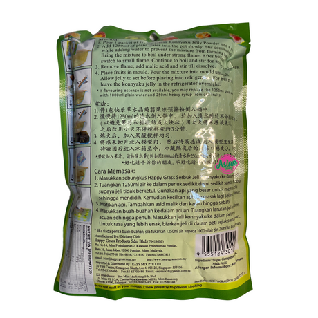 Happy Grass Konnyaku Jelly Powder Original 280g Back