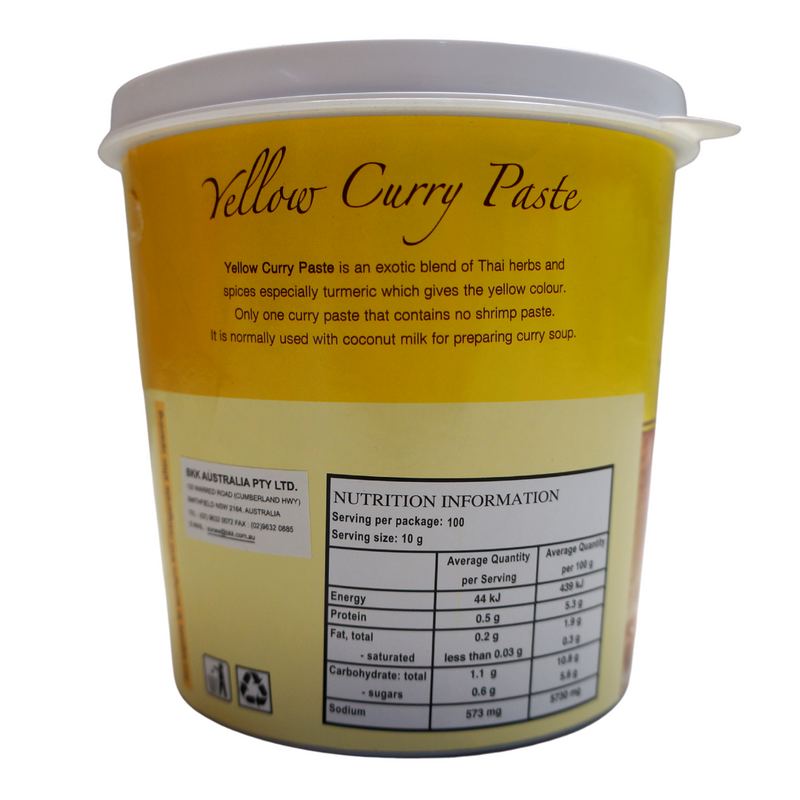 Mae Ploy Yellow Curry Paste 1kg Back