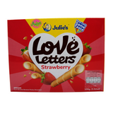 Julie's Love Letters Strawberry Wafer 100g Front