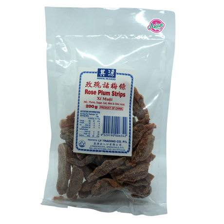 Oriental Delicacies Rose Plum Strips 200g Front