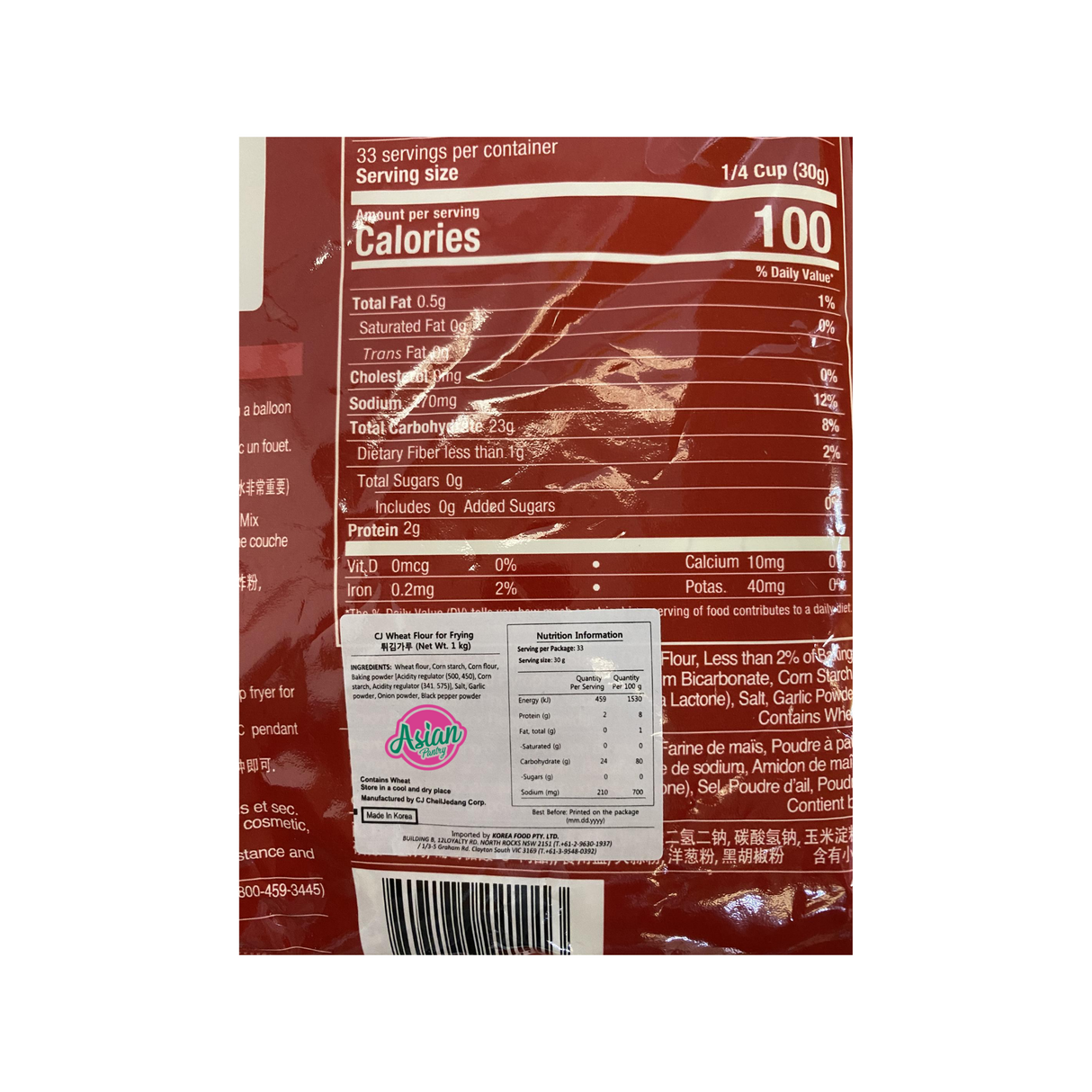 Beksul Frying Mix 1000g Nutritional Information & Ingredients