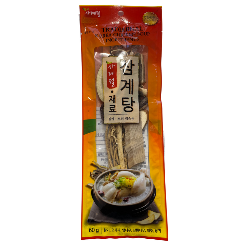Premium Food Traditional Korean Chicken Soup Herb Pack 60g Front