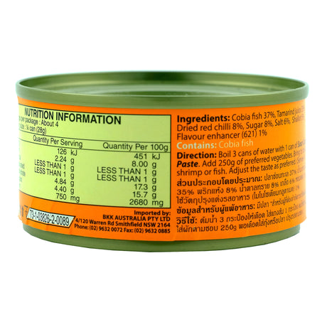 Maesri Sour Curry Paste 114g Back