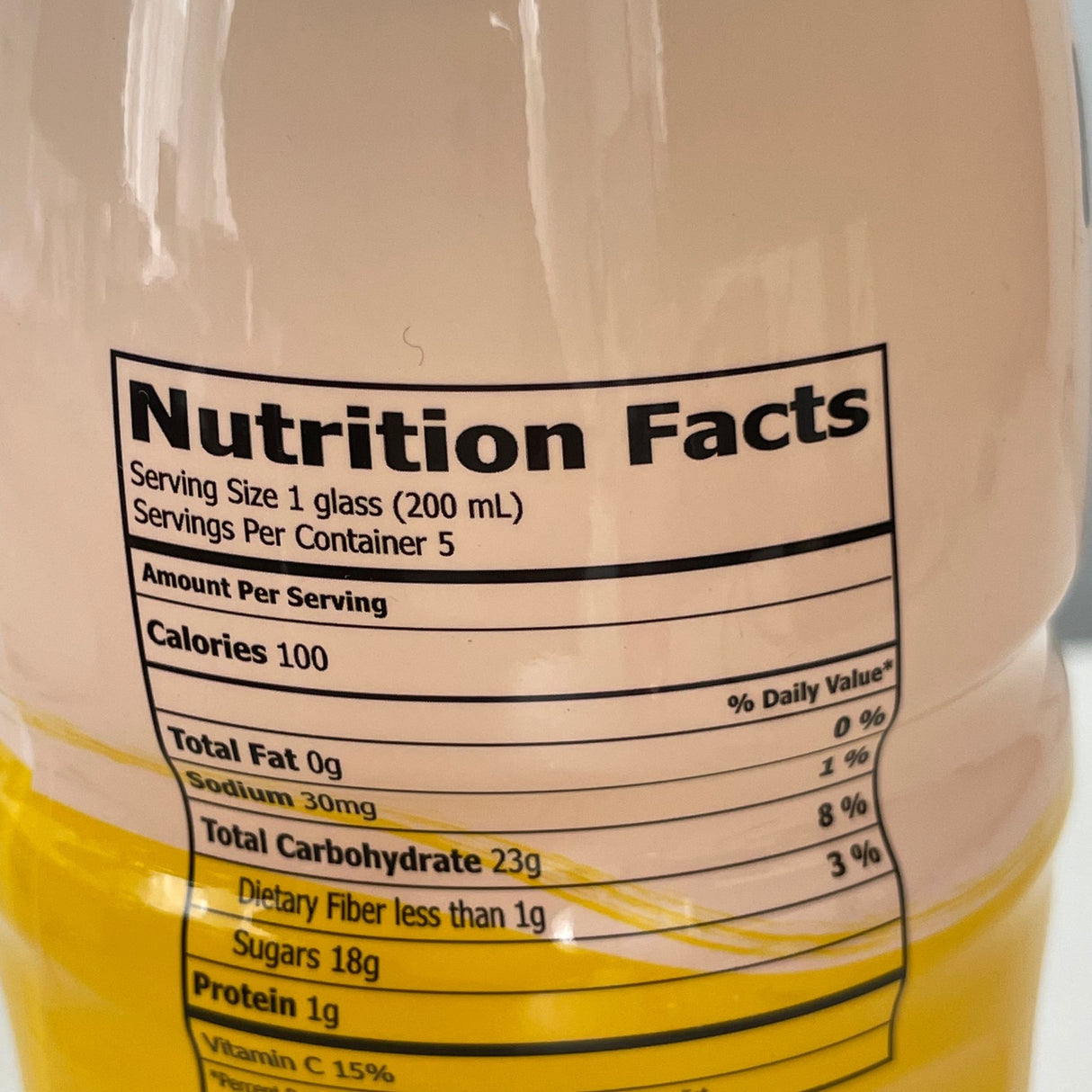 Mogu Mogu Mango Juice with Nata De Coco 1L Back