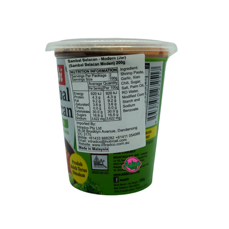 Adabi Sambal Belacan Spicy & Sweet 200g Back
