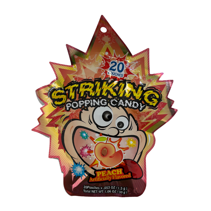 Striking Popping Candy Peach (20 pouches) 30g Front