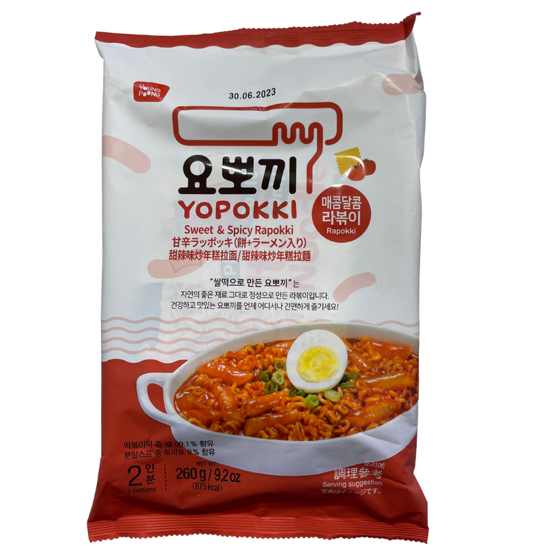 Yopokki Sweet and Spicy Rapokki Bag 260g Front