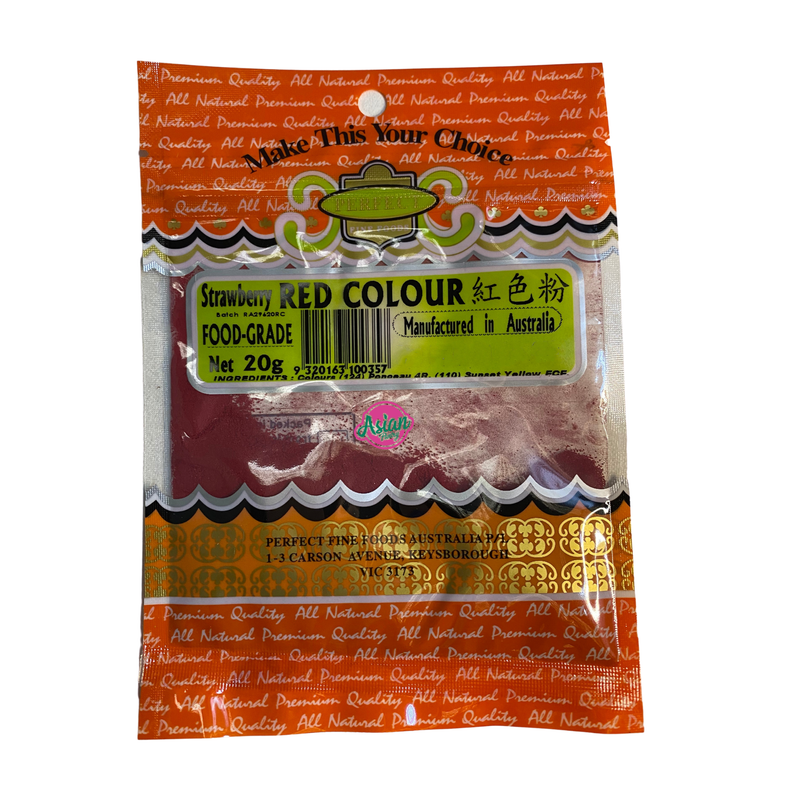 Perfect Fine Foods Red Colour 20g Back
