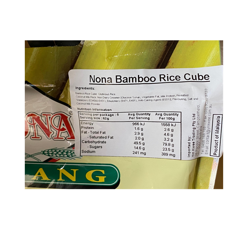 Nona Bamboo Rice Cube 310g Back