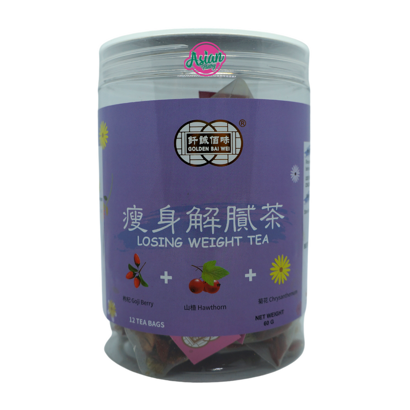 Golden Bai Wei Losing Weight Tea 12pk 60g Front