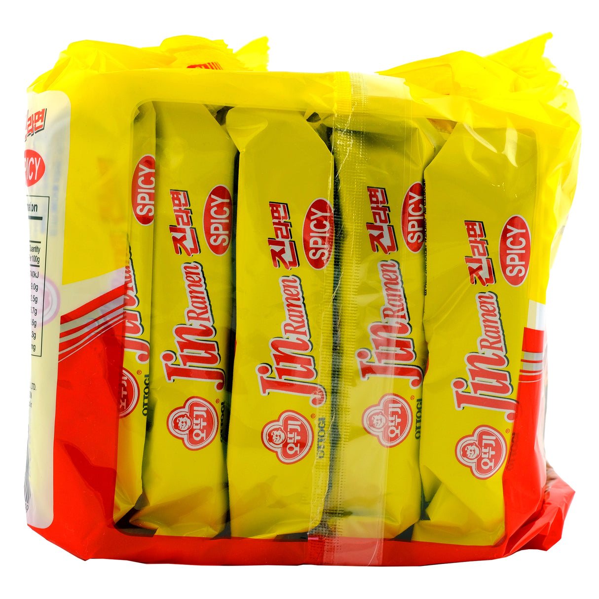 Ottogi Jin Ramen Spicy 5 Pack 600g Back