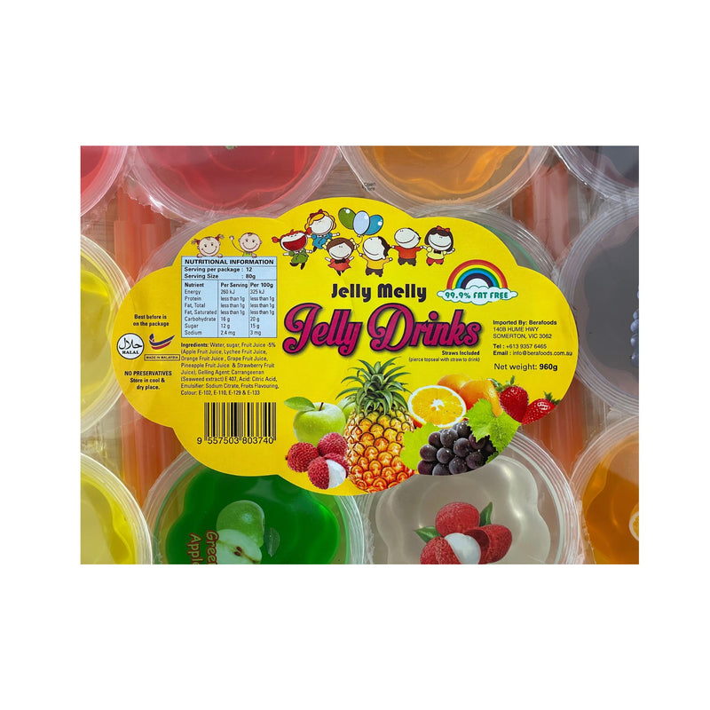 Jelly Melly Jelly Drinks 80ml x 12 960g Back