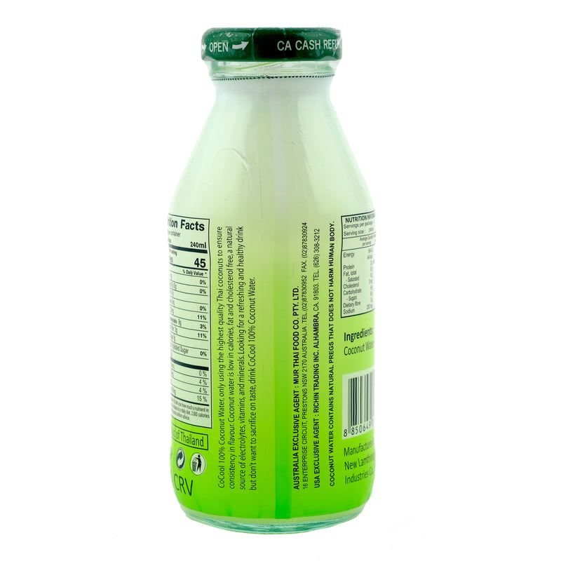 Cocool Coconut Water 280ml Back