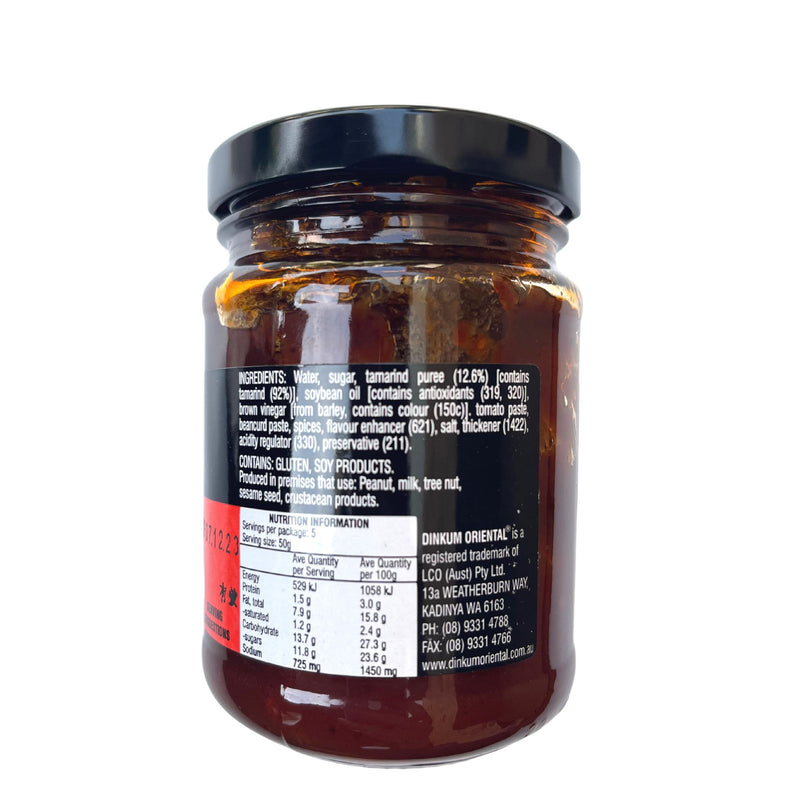 Dinkum Oriental Vegetarian Sambal Sauce 250g Back