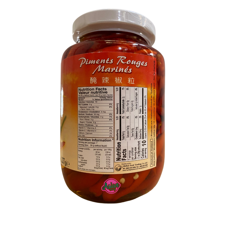 Red Dragon Pickled Red Chilli 454g Nutritional Information & Ingredients
