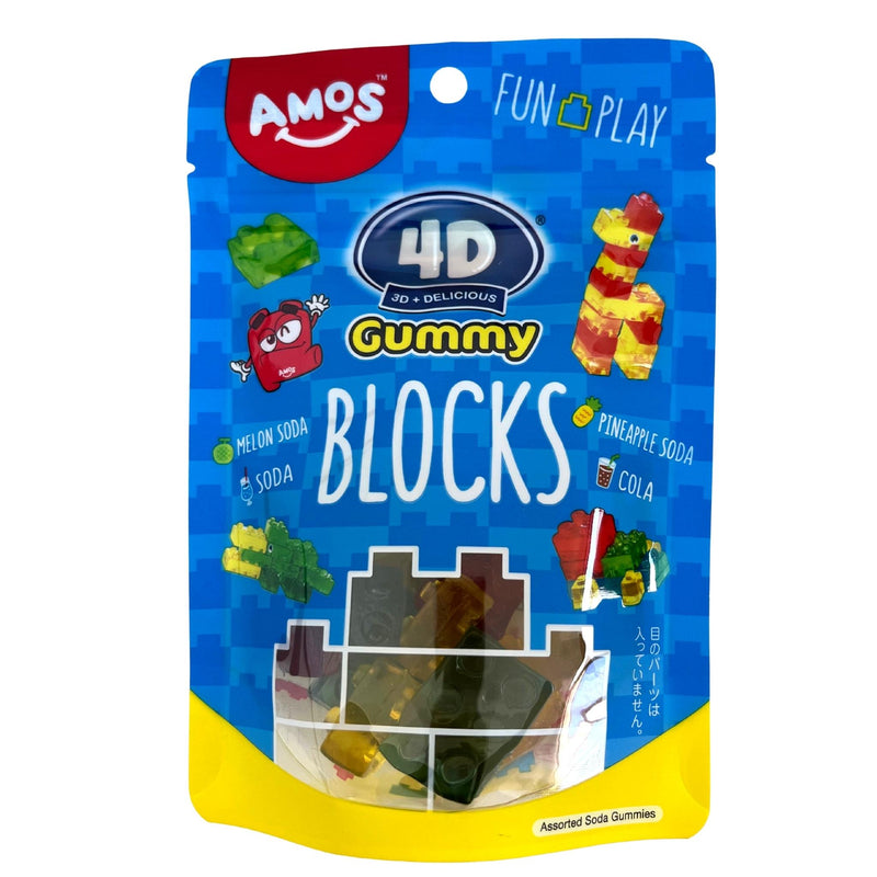 Amos 4D Gummy Blocks 72g Front