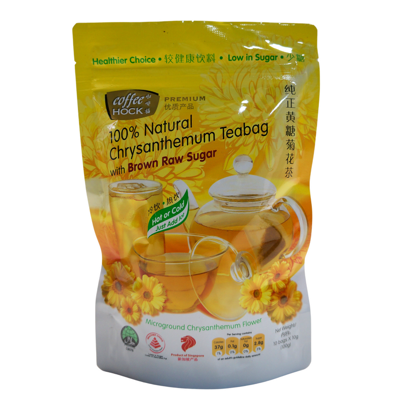 Coffee Hock Chrysanthemum Teabag with Brown Sugar 100g Front